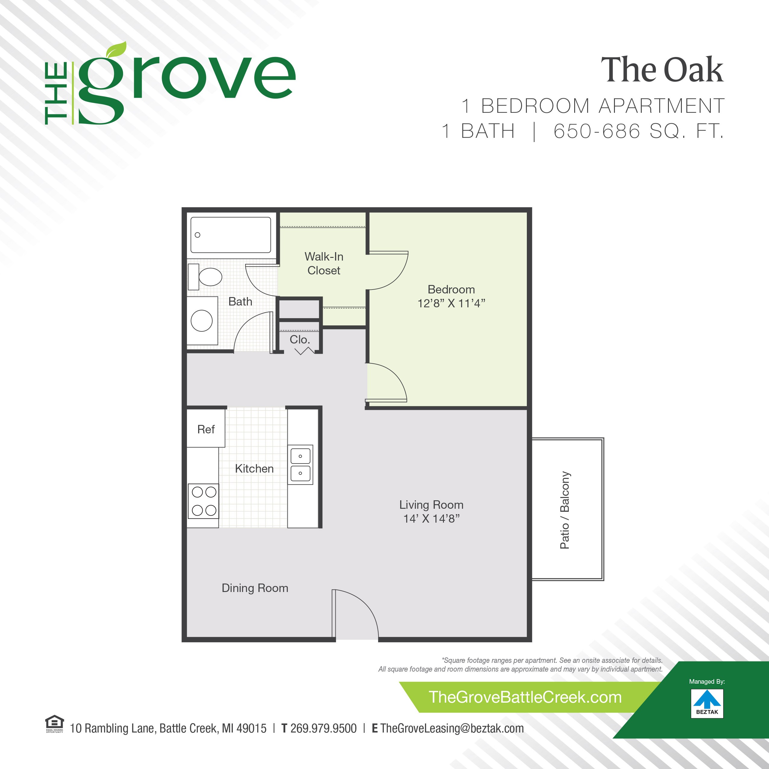 The Oak floor plan
